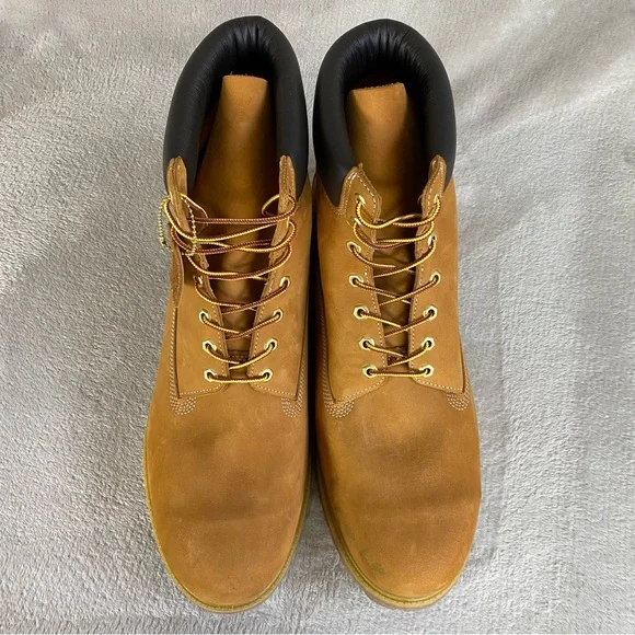 Timberland Premium 6 inch Men's Boots 18 M Wheat Nubuck Waterproof Insulated NEW
